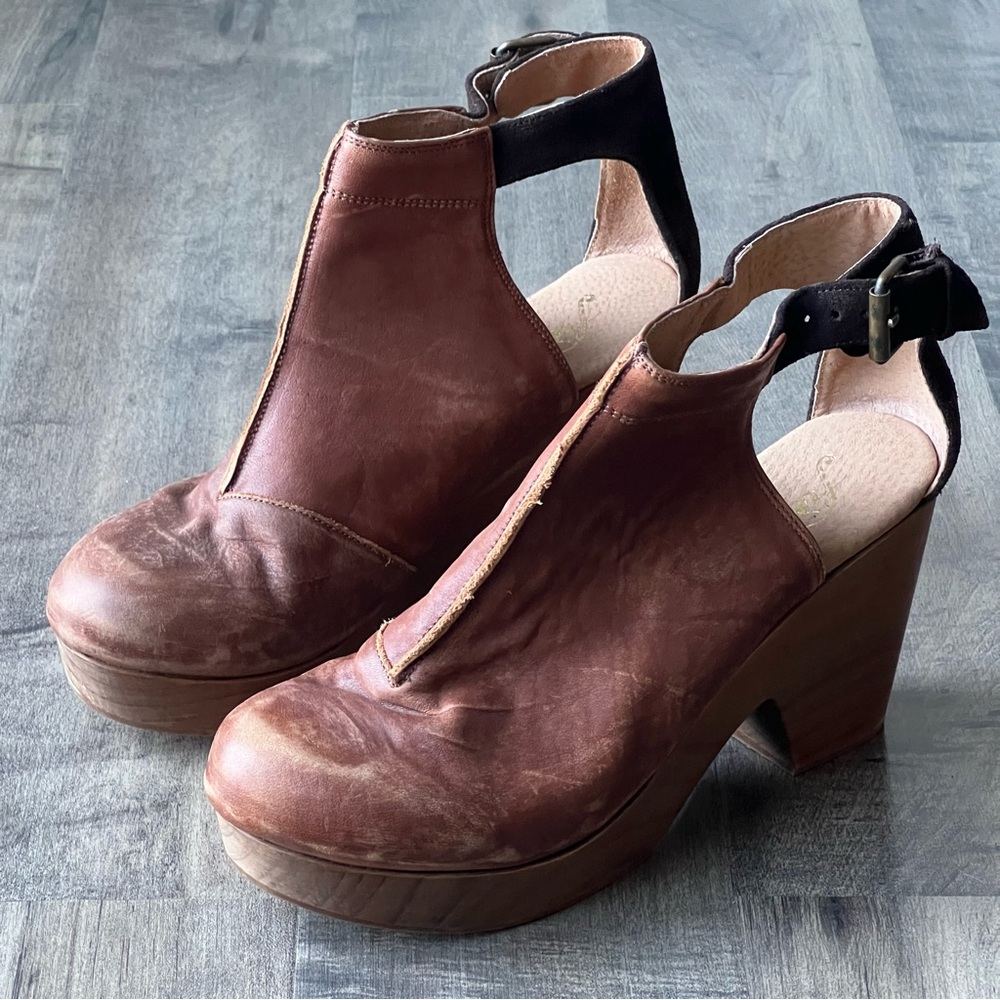 Free People Womens Amber Orchard Brown Clog Shoes Size 11 41.5